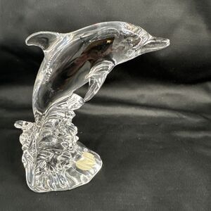 Dolphin Sculpture Wonders of the Wild in Waves Germany 24% Lead Cristal Au Plomb